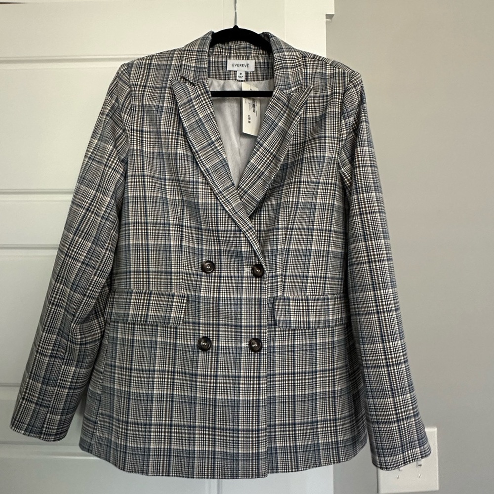 Evereve Women’s multi blue Blazer/Sport Coat Sz M. NWT